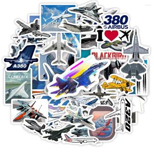 Gift Wrap Airplane Collection Stickers Fighter Aircraft Airplaner Cool Diy Decal för telefon Laptop Bottles Scrapbook Waterproof Sticker