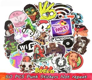 50 PCs Punk Mischaufkleber Anime coole Kreative Aufkleber für Erwachsene DIY Home Decoration Laptop Gepäckbike Motorradhelm 2189057