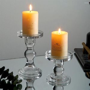Candle Holders Glass Holder Modern Home Decor Tea Light Crystal Wedding Centerpiece Candelabra Dining Table Living Room
