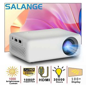 Salange Mini Projektör LED'i 1080p 480 * 360 Destekler Yüksek Tanımlı Ev Sineması iOS Android TV Stick USB HDMI Audio PK YG300 J240509