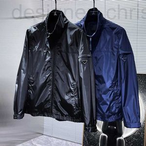 Men's Jackets Designer Autumn stand up collar jacket for men's solid color casual short top versatile fashion casual jacket