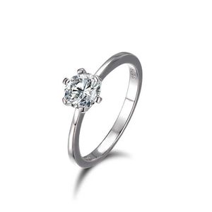 Anelli di banda Hoyon Moissanite R1 Lab Diamond Weedsbands Originale 925 Silver Jewelry Promise Entra CZ Rings Female Anillos J240508