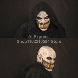 Party Masks Halloween horror ghost mask role-playing cracked teeth demon tracker haunted house party dressing latex head gear dance props Q240508