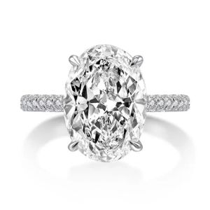 Big Diamond Stone Ring Vintage Designer Ring Engagement Wedding Band Rings for Women Women Bling smycken Eleganta fingerringar #