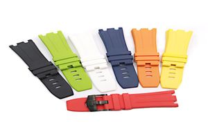 28mm Natural Silicone Black Blue Watch Rubber Band Watch Band för AP Strap Belt Offshore Oak On5707019