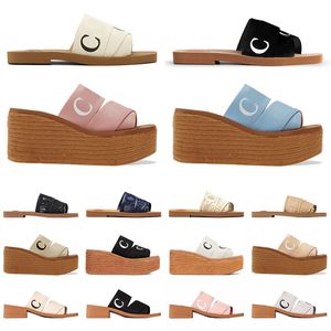 Designer Mules Holzys Sandalen Frauen Kork Pantoffeln Leder Mule Clogs Pantoffeln hochwertige weiche Kork gesticktes Buchstaben Damen Frauen Sandalen Holzrutschen