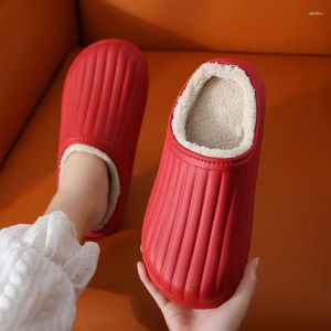 Slipper Winter warme Männer Schuhe wasserdichte Frauen Paare nicht rutschflecken Plüsch Baumwolle Innen im Freien im Freien gemütlich zu Hause Herbst Dicke Absatz