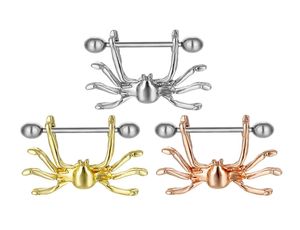 D0661 3 color Nice Spider style NIPPLE ring piercing 20 pcs clear stone drop body jewelry8468790