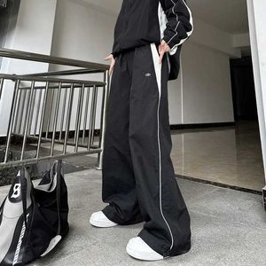 Женские брюки Capris Женщины повседневные брюки для пробежек модная уличная одежда Негабаритная спортивная спортивная спортивная шар