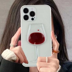 Case di cellulare Custodia liquida fai da te Dynamic Clear Dynamic Play per iPhone 15 Pro Max 14Plus 13 12 11 6 7 Plus SE 2022 X XS XR Copertina di vetro di vino J240509