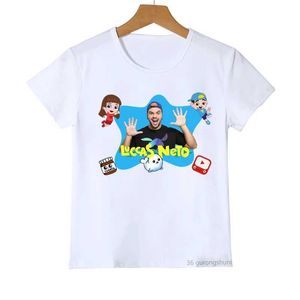 T-shirt Nuova maglietta per abbigliamento per bambini a vendita calda interessante interessante t-shirt da ragazzi con cartone animato Lucas neto