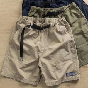 Men's Shorts Loose Casual Sports Pants Buckle Belt Summer Japanese Style Cargo