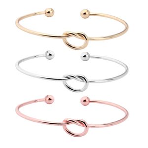 Mädchen Armband Einfache Twist Manschette Offene Armreifen 3 Farben Brautjungfer verstellbarer Armreif für Frauen Party Hochzeit DIY Juwelier Weihnachtsgeschenk 304c