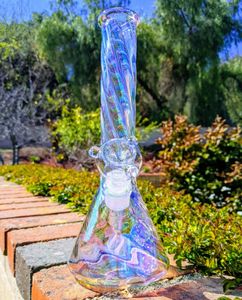 Glass Bong Smoking Glass Pipes Bubbler Water Bongs Thick Glass Beaker Dab Rigs Bowl 12.6 Inchs Tall