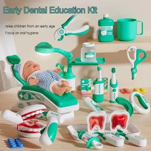 Doctor Toy Set Rolding Role Simulação Crianças Cenário Dentista Enfermeira Ferramentas Instituição Presentes de brinquedo 240506