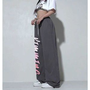 Women's Pants Capris Jazz Womens Pants High Strt Pants Wide Leg Pants Korean Fashion Y2k Pants Loose Sporty Sweatpants Women Clothing Trousers Y240509