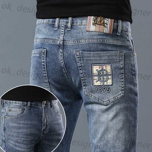 Herren Jeans Designer neue Jeans für Männer leichter Luxus dünne elastische Füße Slim Fit Herrenkleidung