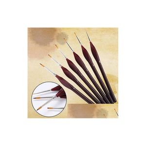 Craft Tools Hochqualität 6 PCs Professionelles Holzgriff Künstler Modelle Detail Pinsel Set Drop Lieferung Hausgartenkunst C DHXV4