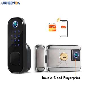 Smart Lock Electronic Door Lock Home Garden Outdoor Door Lock Tuya Smart Door Lock WiFi Digital Passport RFID Card Double-Sided FingerPrint Lock WX