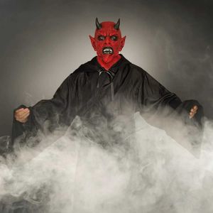 Party Masks Red Devil Mask Manlig vuxen Halloween skräckdräkt Satan Lucifer Dracula Q240508