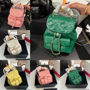 Designer Mini Rucksack Geldbeutel Klassische Tasche Luxus CC Rucksäcke Schulterkreuzkörper Frau Geldhalter gesteppte Leder Duma Mini Han Mift