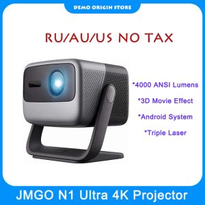 JMGO N1 Ultra Triple Laser 4K Projector 3D Android 11 System 4000Ansi Lumens Beamer Proyector для домашнего кинотеатра