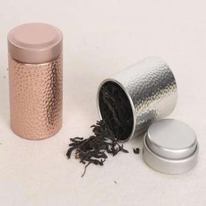 Novelty Round Small Dia.4.5*6.8cm wholesale Tea Tin Food Sugar Candy Metal Mini Storage Box Accessories