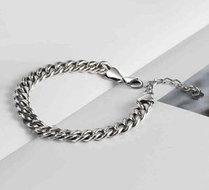 925 Bracciale in argento sterling per donne Catena del serbatoio Regali di gioielli tailandesi regolabili SB4932270085