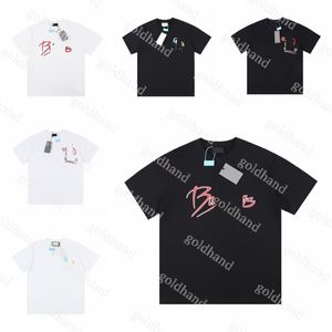 여름 남자 디자이너 Hiiphop Tees 패션 브랜드 플러스 사이즈 크기 탑 캐주얼 여자 휴가 티셔츠 느슨한 통기성 188z