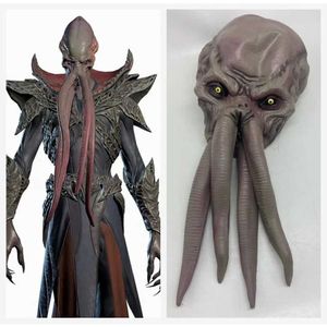 Партия маскирует Baldurs Gate 3 Illithid Mask Mask Hanloween Mindplayer Octopus Monster Prop Костюм Q240508