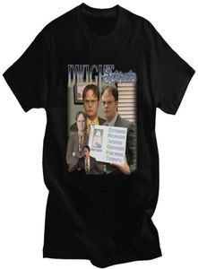 Rolig Dwight Schrute hyllning T -shirt Men kortärmad ren bomullst -TV -show oss The Office Michael Scott Tee Fashion Tshirt 21784131