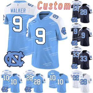 Carolina North Tar Heels Max Johnson Football Jersey Omarion Hampton Drake Maye Devontez Walker Cedric Gray British Brooks Jacolby Criswell Mens Kids Custom