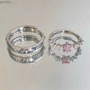 Paarringe modische und einfache rosa Promi -Design -Paarmodell für Frauen verstellbare Indexfinger Ring Chinesische Valentinstag Geschenk WX