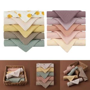 Towels Robes 10Pcs Baby Saliva Towels Muslin Cloth Hand Face Wipes Bib Handkerchief Washcloth