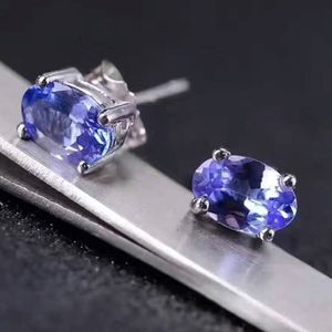 Dazzing tanzanite stud earrings 4 6mm natural tanzanite gemstone earrings solid 925 silver tanzanite earring small gemstone earrings 284k