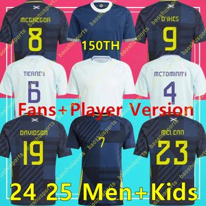 24 25 Scotland 150th Anniversary 2024 2025 Soccer Jerseys TIERNEY DYKES ADAMS Football Shirt CHRISTIE McGREGOR MCGINN McKENNA Men Kit Kids Uniforms Men Kids