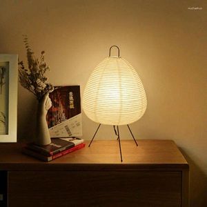 Lampy stołowe japońskie papierowy papier Lampa LED LED LED SOLID SOLIAM BEZPORD Badanie El Homestay Art Creative Decor Dectod Floor