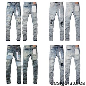 Lila Jeans Brand Männer Designer Jeans Skinny Black Hosen Jeanshose Mode Casual Streetwear Feine mittlere Taille Slim gerade Bein Hosen Hosen Jeans P2