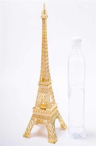 Gold Eiffel Tower Decor Decoração de zinco Decoração de decoração para melhorar o presente de vinho decorativo x07104813277