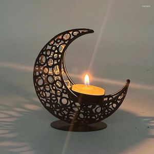 Mum Tutucular Benzersiz Ay Tutucu Yaratıcı Tealight Stand Sanat El Sanatları Masa Süsleri Oturma Odası Yatak Odası Yemek Dekorasyonu