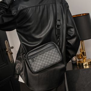 Luxushandtasche Herrenumbtasche Ledergitter Designer Crossbody Taschen für Männer Geldbeutel Geschäft Satchels Messenger Man 24u