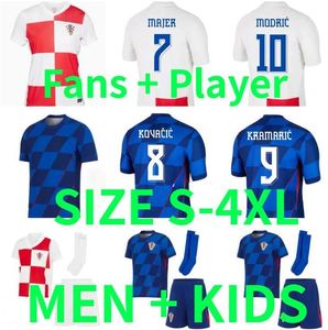 Kroatien 2024 2025 Soccer Jerseys Player Fans Version Men Kids Kit Women 24 25 Modric Majer Croatie 2025 Gvardiol Kovacic Saker Retro 1998 Croacia Football Shirts