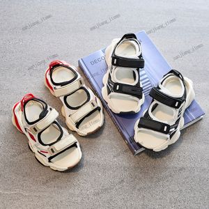 2024 10xl 3xl izler Sandal çocuklar ayakkabı yaz eğitmenleri baba sandalet çocuklar gri üçlü siyah paris moda tasarımcısı slaytlar çift kayış baba sandalet soafers