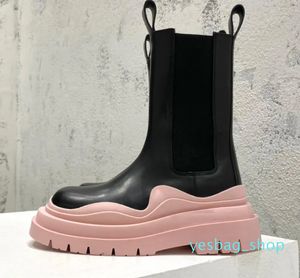 women's boots TIRE Bottega Storm Leather high Boot Real leather shoes crystal outdoor martin chaussures de designer Platform