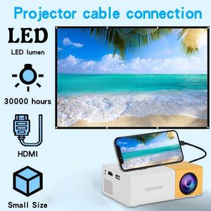 Projetores YG300 Projector móvel HD Quarto pequeno portátil pequeno home theater pode ser conectado a um telefone celular J240509