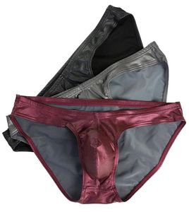 Underpants Faux Leder Herren Unterwäsche Slips Gay Penis Beutel Sexy Bikini Männer Höschen Männliche Dessous7496778