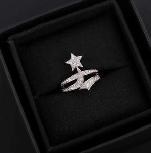 Brand Pure 925 Sterling Silver Jewelry For Women Star Rings CZ Diamond Rings Wedding Jewelry Engagement Branch Ring Luxury8836513