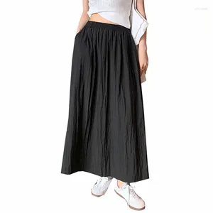 Skirts Half Length Skirt For Women Spring Mid 2024 High Waisted A-line Casual Temperament Thin Female