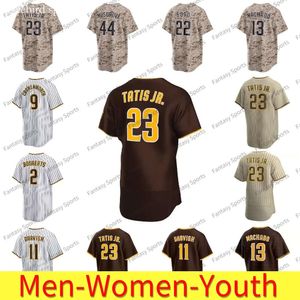 23 Custom Fernando Tatis Jr. Baseball Jerseys Soto 44 Джо Мусгроув Хадо 2 Ксандер Богаертс Тони Гвинн Круз 7 Ха-Сеонг Ким Ю Дарвиш Мужчины Женщины Дети.