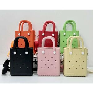 UPS Mini Eva Bog Silicone Beach Bags Women Travel Storage Handbag Rubber Waterproof Tote Fashion Shopping Crossbody Bath Bag Z 5.9